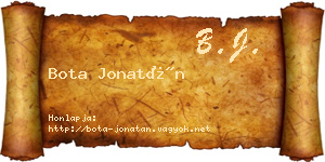 Bota Jonatán névjegykártya